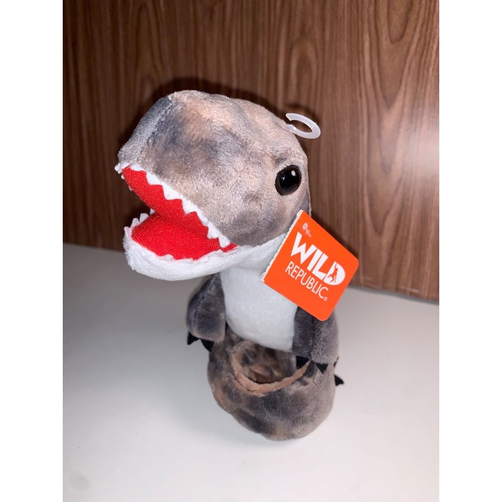 NWT Wild Republic Huggers T. Rex 9" Tyrannosaurus Rex Dinosaur Slap Bracelet Plu